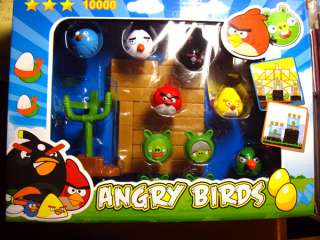 Angry Birds 25 pcs   Knock Wood Sling Shot Catapult Table Top Game 