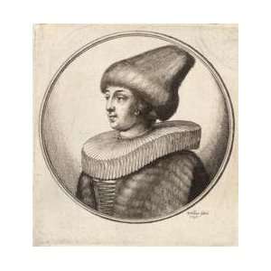   Wenceslaus Hollar   Woman with high peaked fur cap