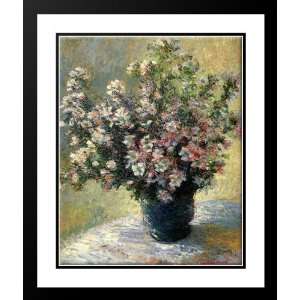   20x23 Framed and Double Matted Vase Of Flowers