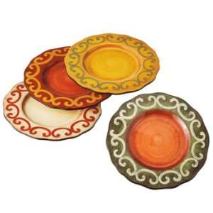   Earthenware Atch Sponge Look Ru 12 X 12 X 1 Set Of 4