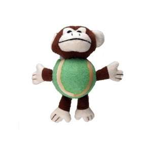   Pet 80756 Ruffin it Tennis Ball Buddies Monkey Dog Toy