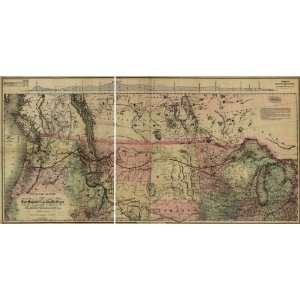    1867 Map from Lake Superior to Pacific Ocean