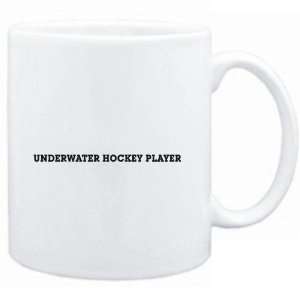  Mug White  Underwater Hockey Player SIMPLE / BASIC 