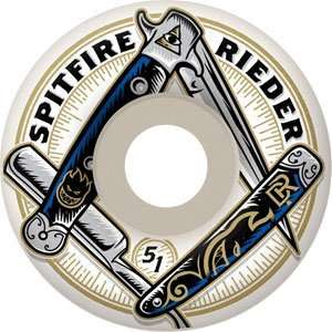  Spitfire Rieder Underground 51mm Skateboard Wheels (Set Of 