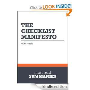 Summary The Checklist Manifesto   Atul Gawande How to Get Things 
