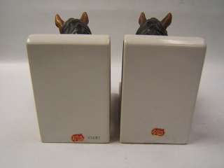 Lefton Horse Head Bookends Vintage with Lefton stickers  