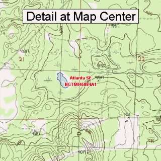  USGS Topographic Quadrangle Map   Atlanta SE, Michigan 