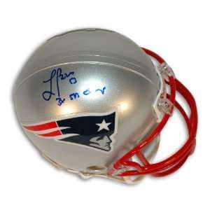  Larry Izzo New England Patriots Mini Helmet Inscribed 3X 