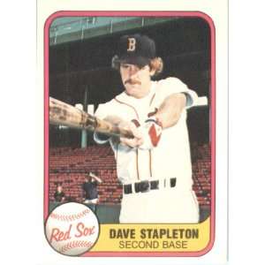  1981 Fleer # 236 Dave Stapleton Boston Red Sox Baseball 
