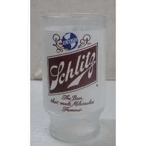  Schlitz Beer Promotional Drinking Glass 