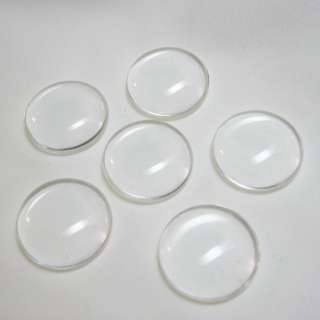 25mm 1 Diameter Clear Round Glass FB Cabs Tiles Covers for Jewelry 