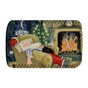  Santa sleeping by the fire, 1995 by David   Protective 