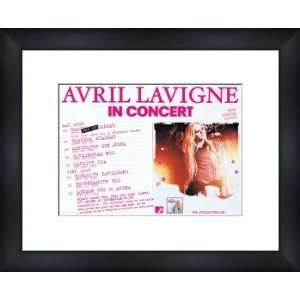  AVRIL LAVIGNE UK Tour 2008   Custom Framed Original Concert Ad 