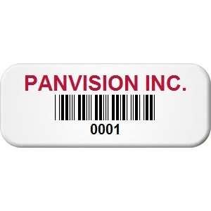  Custom Asset Label With Barcode, 0.5 x 1.25 Recycled Paper Labels 