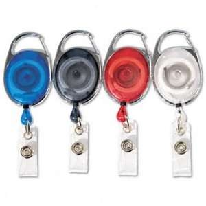  Carabiner Style Retractable ID Card Reel, 30 Extension 