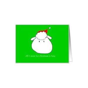  Sheep Christmas Card   All I want for Christmas is Ewe 