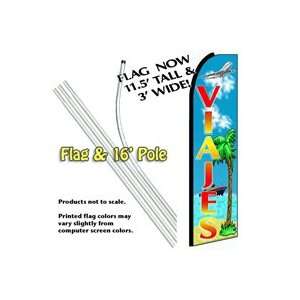    VIAJES Feather Banner Flag Kit (Flag & Pole) Patio, Lawn & Garden