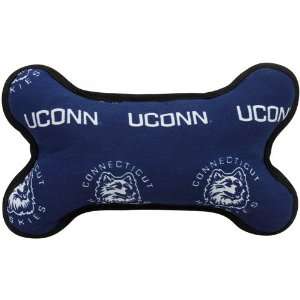  NCAA Connecticut Huskies (UConn) Fabric Bone Dog Toy Pet 