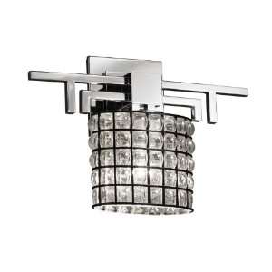 Wire Glass Aero 9.75 Chrome with Oval Shade Wall Sconce