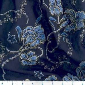   Crinkle Sheer Aldah Navy Fabric By The Yard Arts, Crafts & Sewing