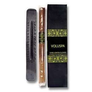    Voluspa Incense with Holder Sake Lemon Flower