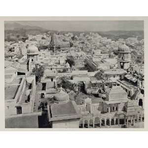  1928 Panorama Panoramic View Udaipur India Photogravure 