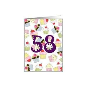  Cupcakes Galore 58th Birthday Card Toys & Games