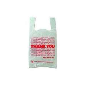 Iron Clad T shirt Style Plastic Thank You Bags 1/6   11.5 x 6.5 x 22 