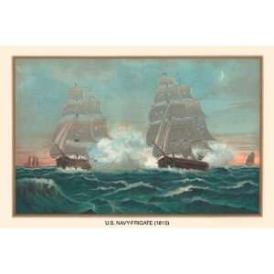  U.S. Navy Frigate, 1815 by Werner Plank 18x12