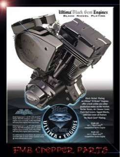 ULTIMA BLACK GEM 127 CI ENGINE MOTOR EVO HARLEY  