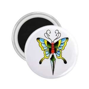  Tattoo Butterfly Paint Art Fridge Souvenir Magnet 2.25 