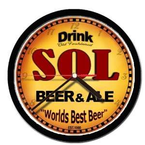  SOL beer and ale cerveza wall clock 