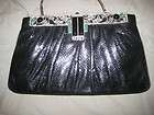 Judith Lieber Dress Black Patent Leather Day & Evening Shoulder Bag 