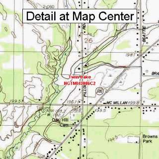  USGS Topographic Quadrangle Map   Twin Lake, Michigan 