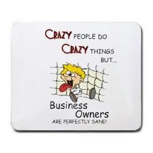 CRAZY PEOPLE DO CRAZY THINGS BUT Business Owners ARE PERFECTLY SANE 