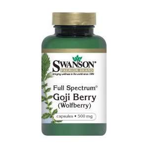 Goji Berry Wolfberry 500 mg 60 Caps by Swanson Premium  