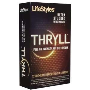  Lifestyles Thryll Studded Condoms 12 ct (Quantity of 3 