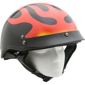  Kerr Shorty Flame Helmet   Medium/Red Automotive