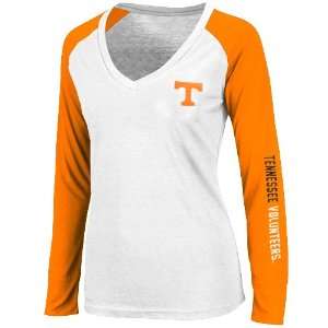   Neck T Shirt   White/Tennessee Orange (Large)