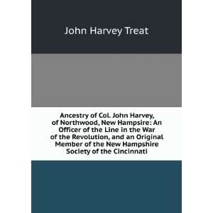   Society of the Cincinnati John Harvey Treat  Books