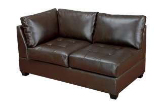 Modular Sectional Sofa in Bonded Leather W Ottoman  