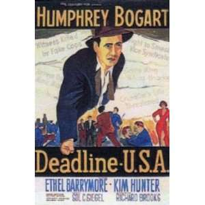  Humphrey Bogart Deadline U.S.A. Movie Poster 27x39 