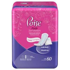  Poise Pads, Long Length, Moderate Absorbency 54 pads 