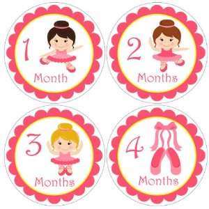  Ballerina Baby Month Stickers for Bodysuit #5 Baby