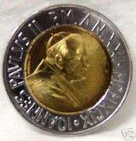 POPE JOHN PAUL II / CHOICES IN LIFE VATICAN 1999 COIN  