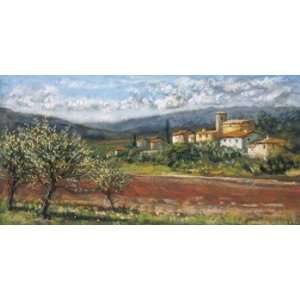 Malcolm Surridge Hillside Olives 24.00 x 12.00 Poster Print  