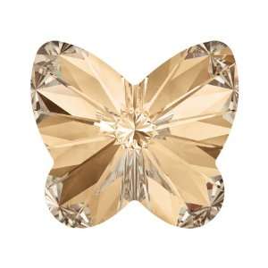  4748 5mm Rivoli Fancy Butterfly Crystal Golden Shadow 