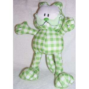  Stuffed Plush 14 Green Plaid Garfield the Cat Doll Toys & Games
