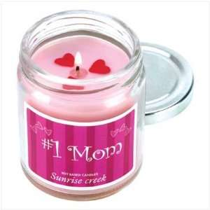  Number 1 Mom Glass Jar Candle Soy Wax Mothers Day Gift 