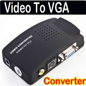 PC/Laptop AV/S Video To VGA TV Converter Adapter Box  